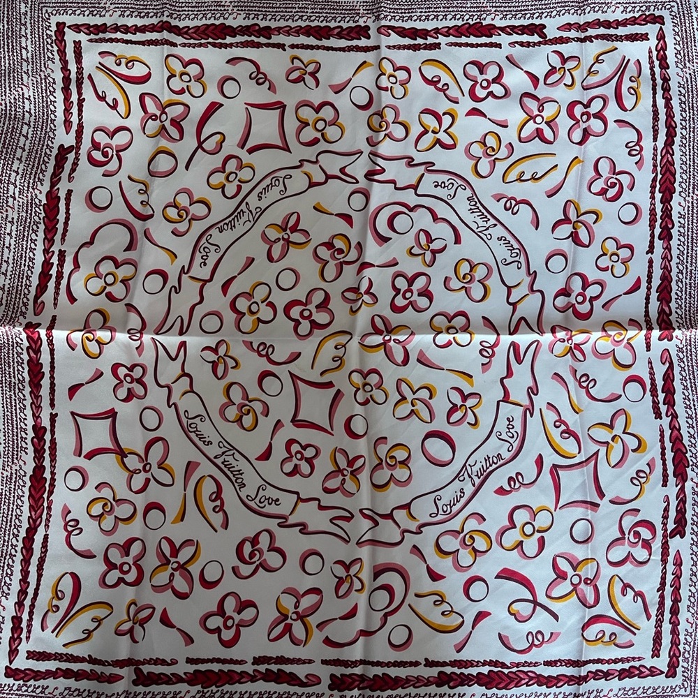 Louis Vuitton floral heart scarf